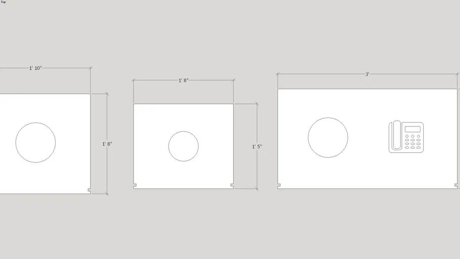 Bed Side Tables 2D layouts