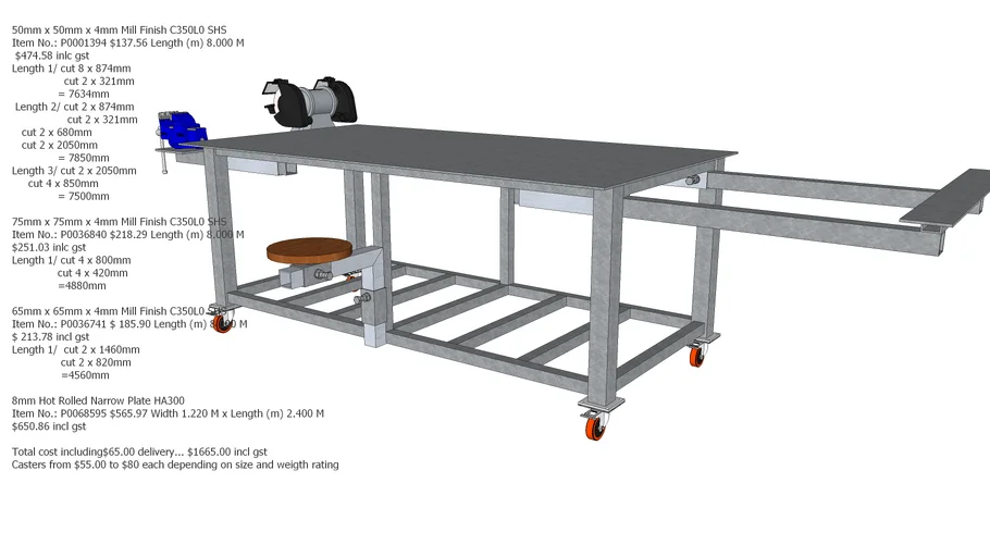 Engineering Workshop bench | 3D Warehouse