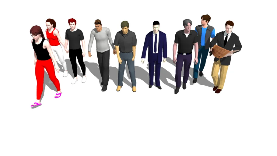 3D People Standing
