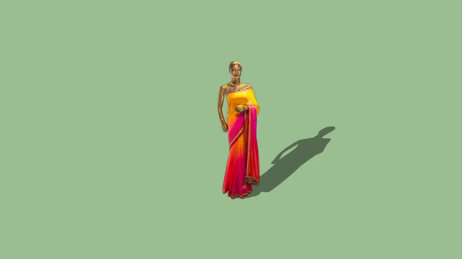 2D Mannequin in saree
