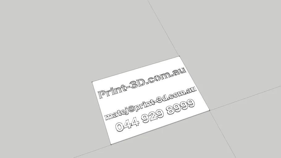 Business Card - Print -3D.com.au