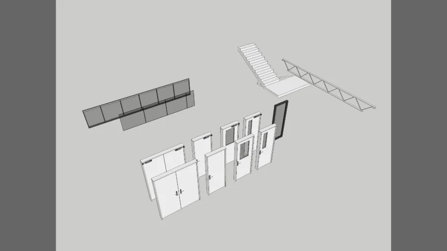 Dynamic Doors, Glass Railing, Structure and Stair