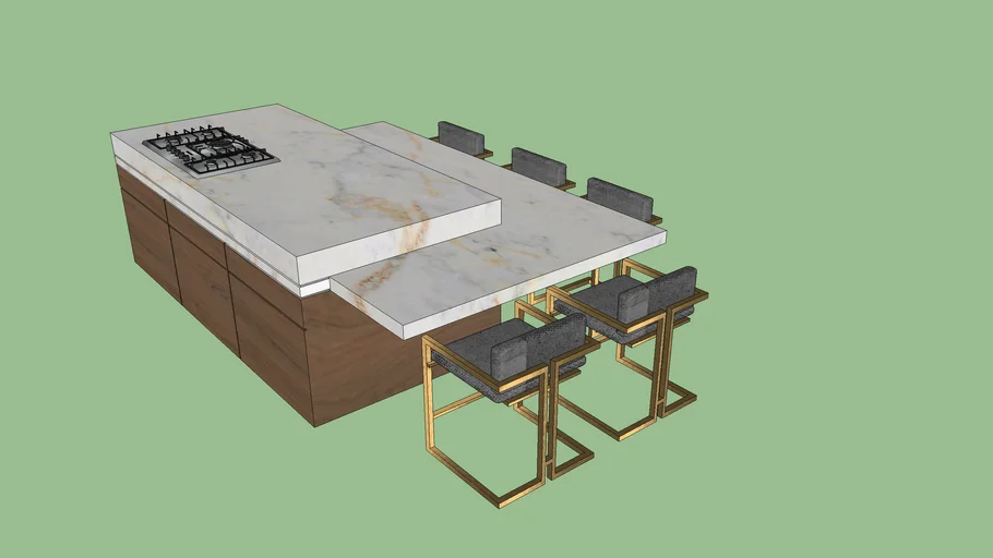 Kitchen island with seating