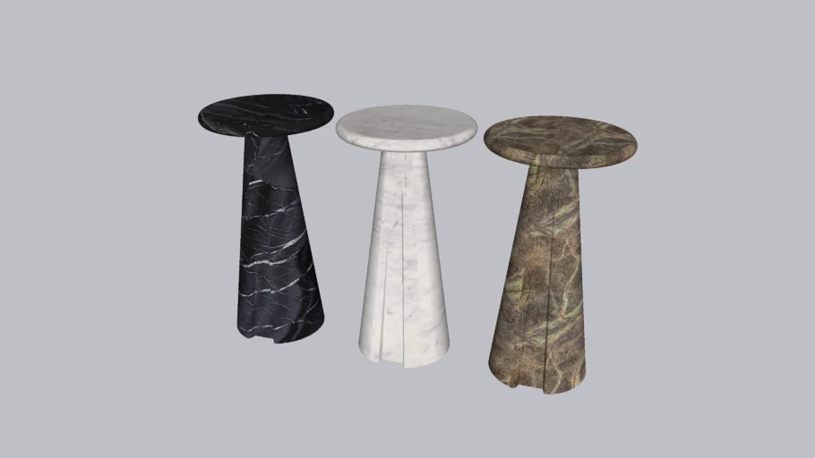 CB2 Ciccio Green Marble Side Table