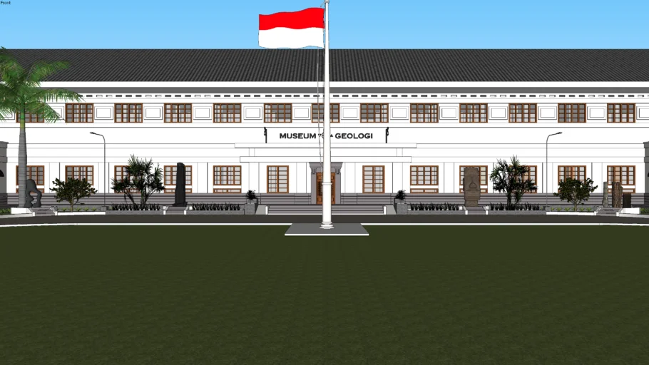 FASAD MUSEUM GEOLOGI BANDUNG INDONESIA