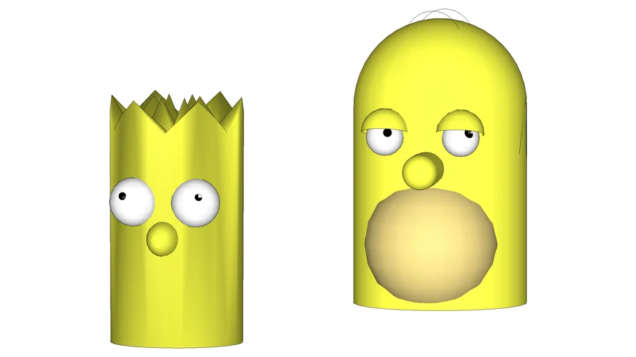 Bart Simpson and Homer Simpson