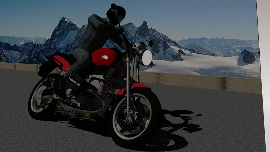 BMW R1100R with Driver