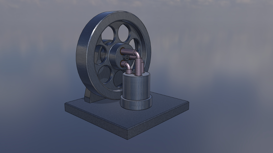 6 Cylinder 'Elbow' Steam Engine | 3D Warehouse