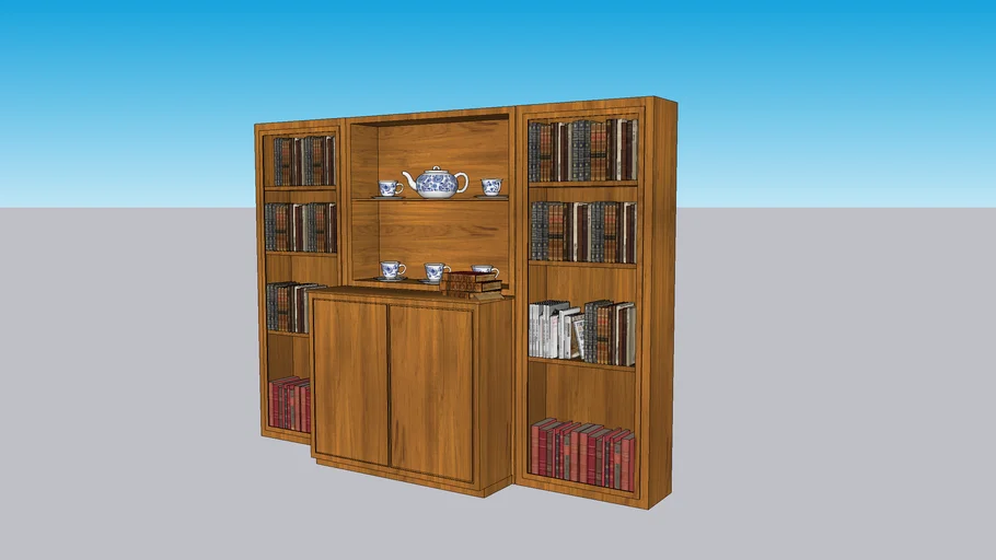 Large Vintage Bookcase | 3D Warehouse