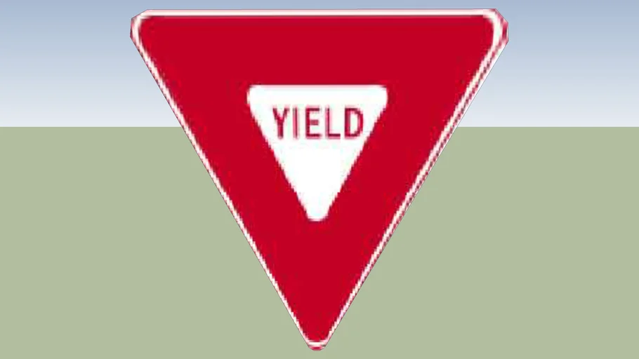 Yield sign without post | 3D Warehouse