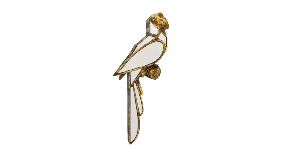 51219 Wall Decoration Parrot Mirror