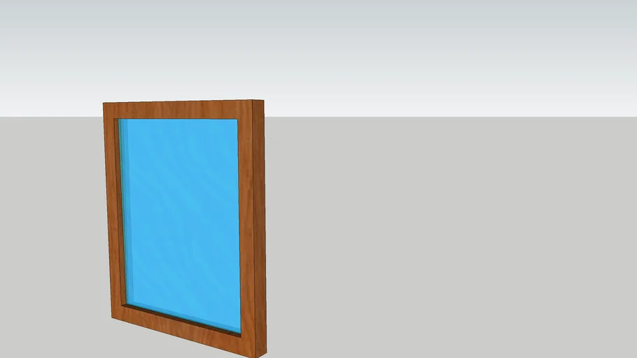 window with three sloping glass sheets