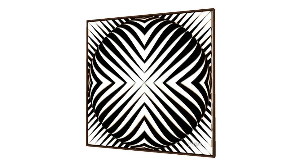 Tela Mandala Black White - Raquel Lima painel - 1m x 1m