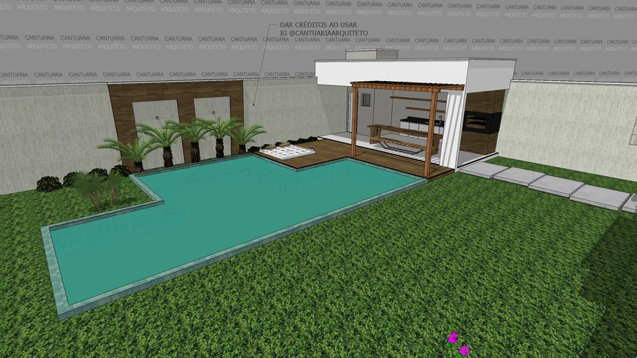 DECK, PISCINA E CHURRASQUEIRA by @CantuariaArquiteto