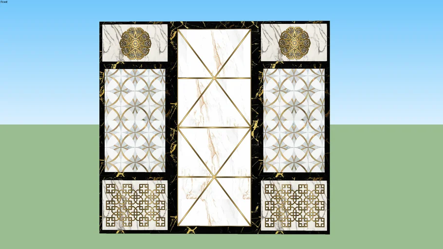 Stone Inlay Wall Panel