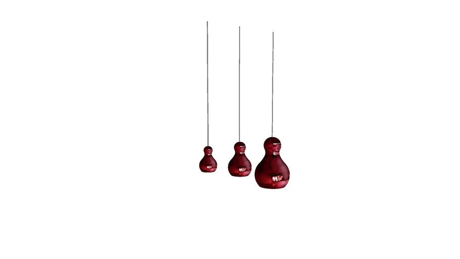 Calabash red pendant lights by Lightyears