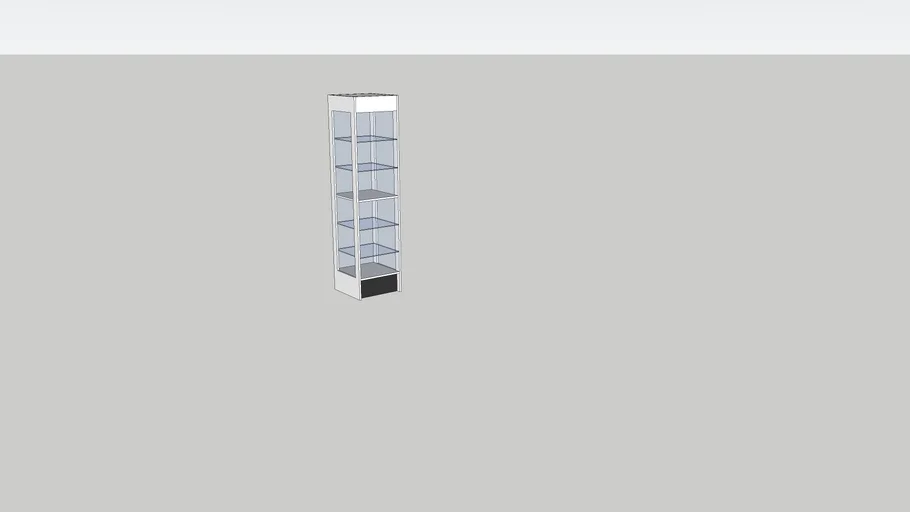 Vitrina Torre melamina vidrio 200x50x50