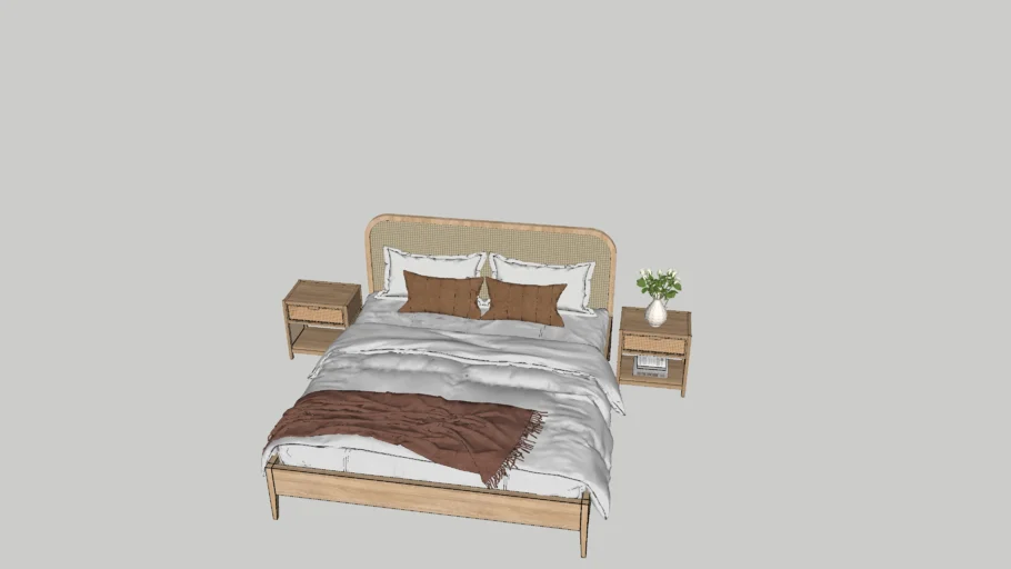 Rattan Bed