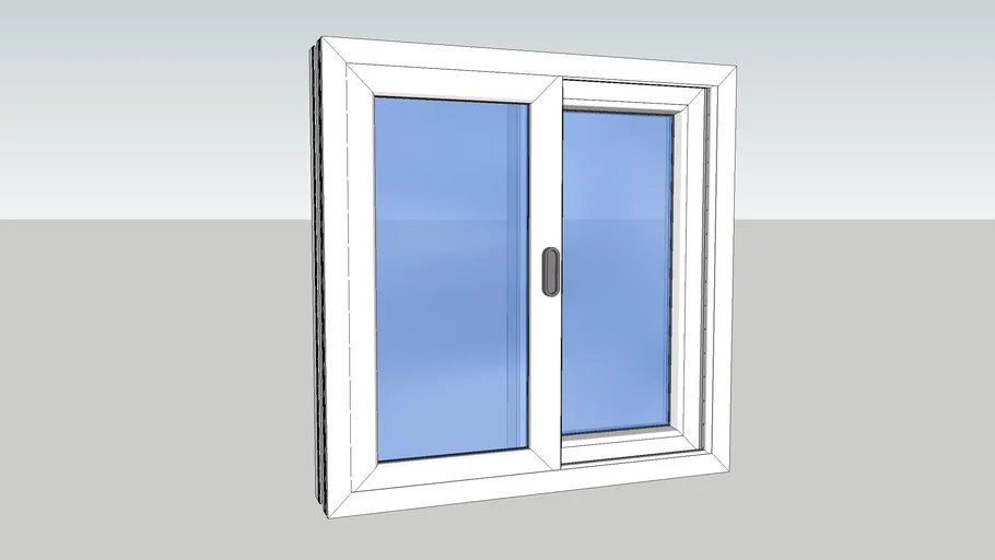 Ventana Corrediza de Aluminio estilo Módena 2 80x80