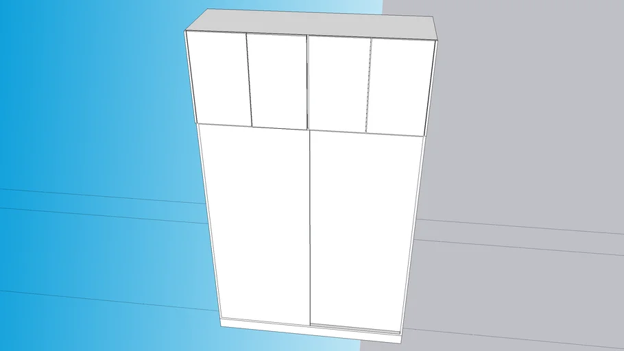 Sliding wardrobe with loft