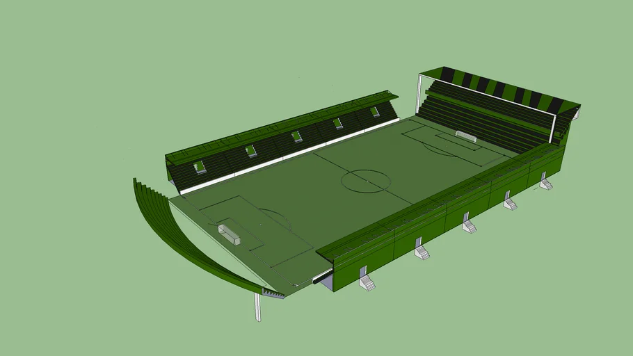 estadio inventado estilo europeo-moderno