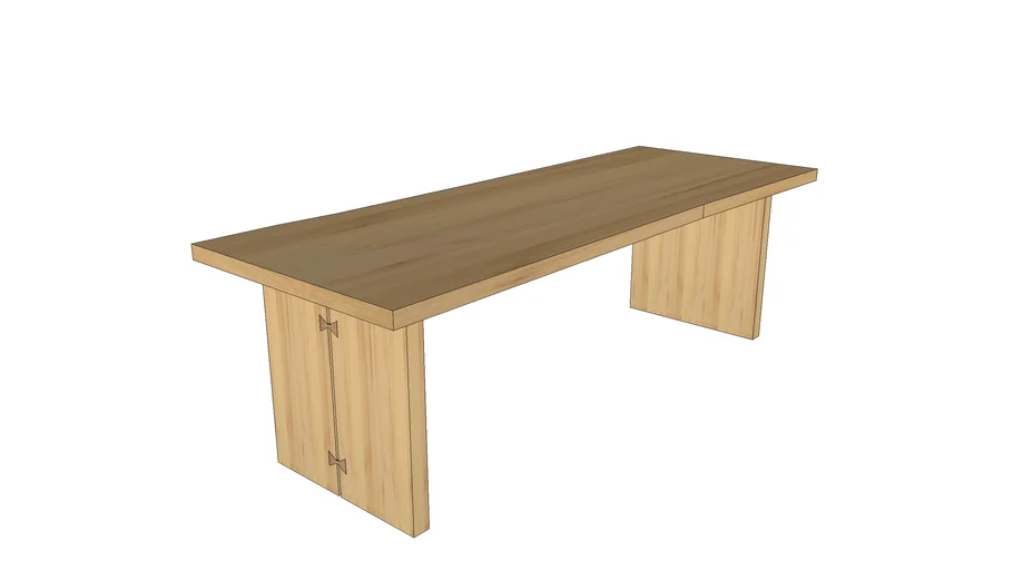 LIGHT ACACIA WOOD DINING TABLE