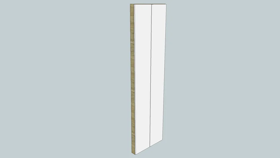 Porte de placard Blanc et Bois H245cm x L70cm