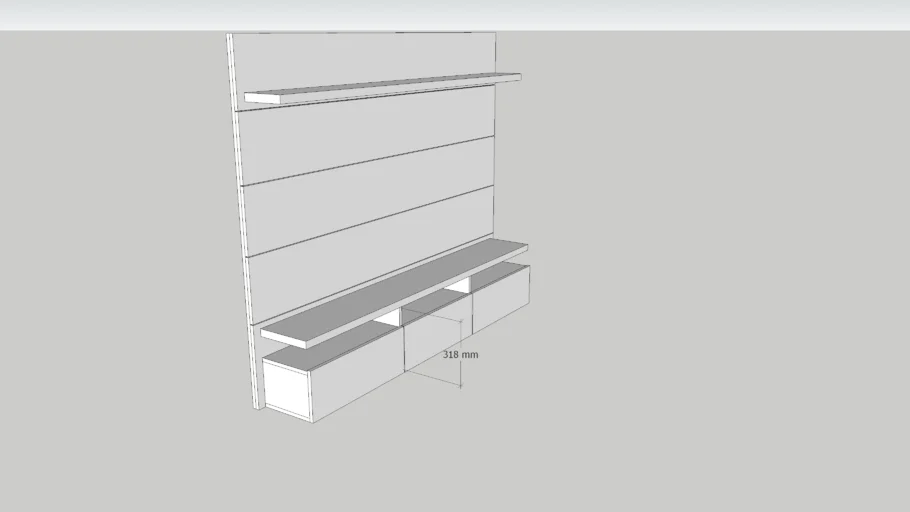 rack de tv flotante