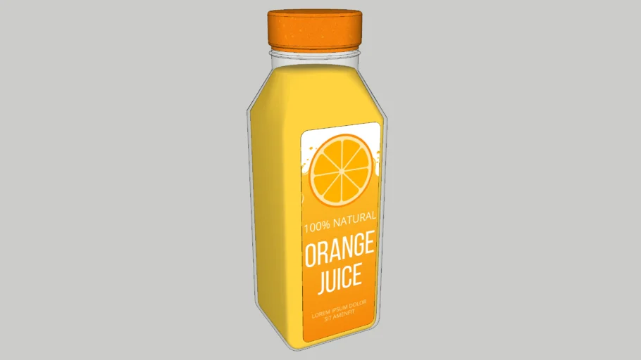 Orange Juice Smoothie Plastic Bottle Drink