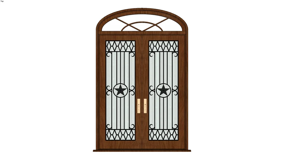 Texas Lone Star Iron Front Doors