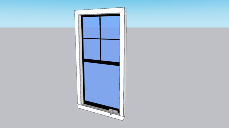 Window (Double Hung 4 Grid Top) | 3D Warehouse