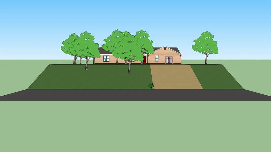 3 Bed, 2 Bath Ranch with above-ground pool