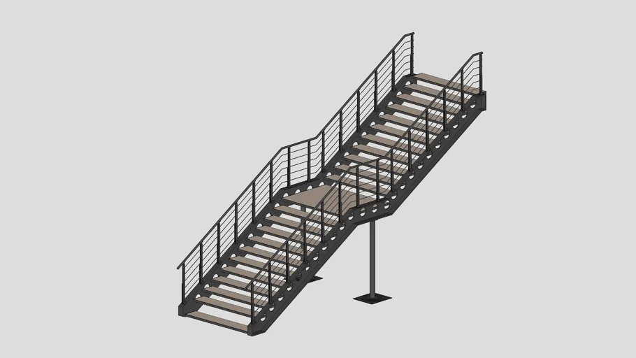 Modern industrial staircase