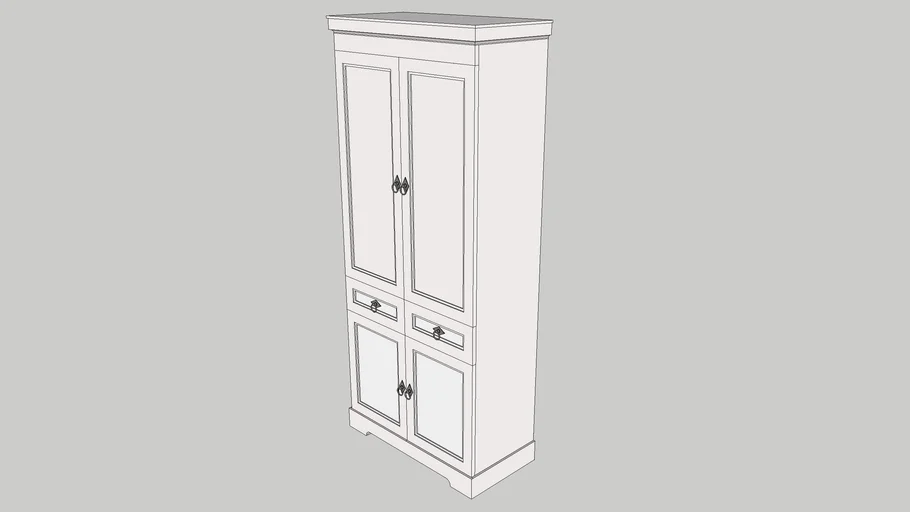 Simple antique cupboard (wardrobe)