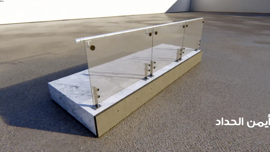 Railing glass