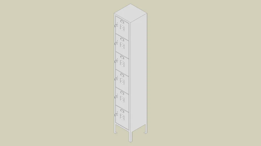Penco 6-Tier Vanguard Box Locker with 6 Inches Legs