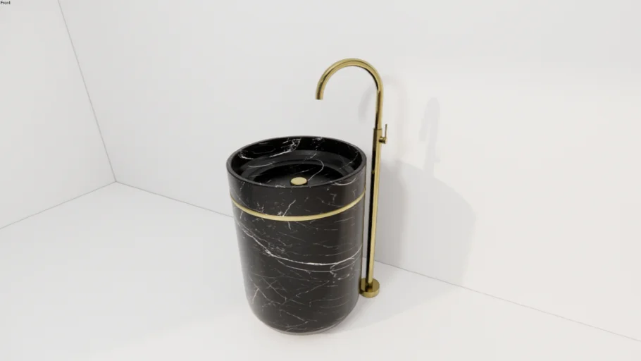 luxury bathroom gold tap marble sink