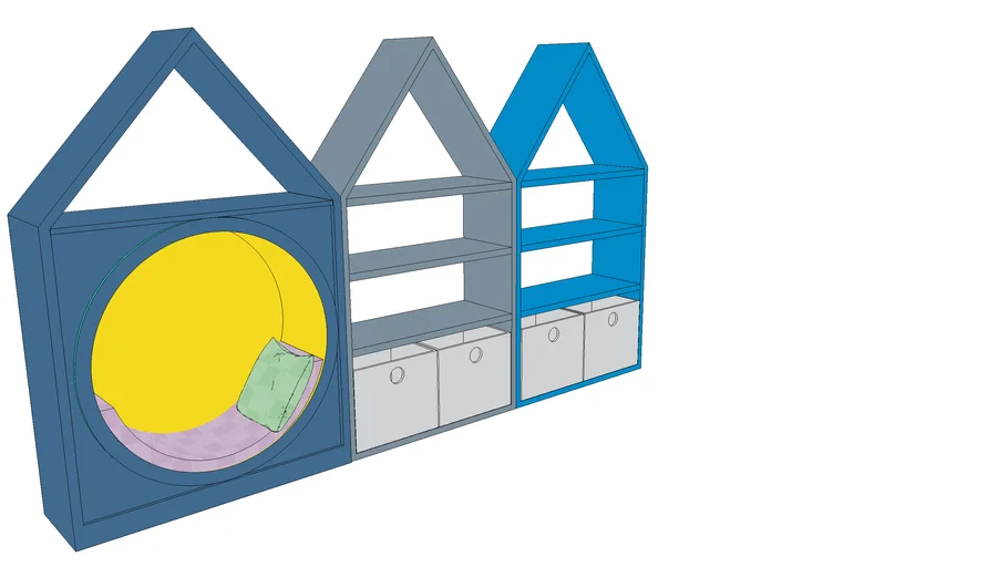 ESTANTE INFANTIL CASA