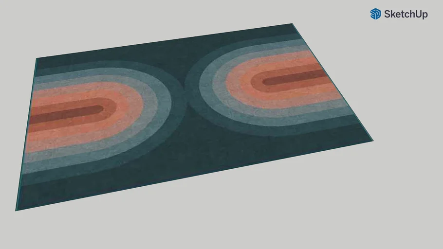 Ruggable Absida Teal area rug 6x9