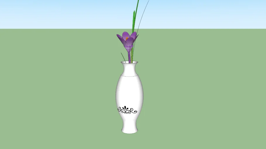 Crocus Flower and Vase