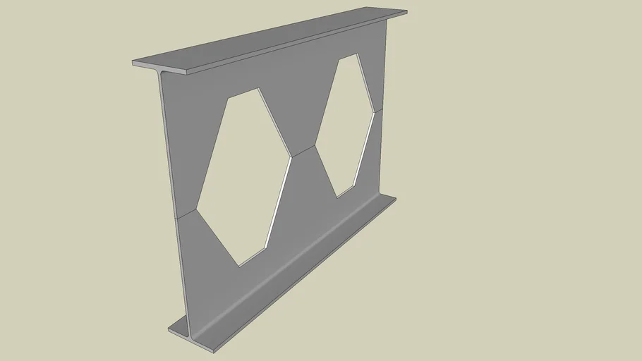 STEEL SECTION - CASTELLATED UB SERIAL SIZE 1371 X 305 - PART 140 OF 180