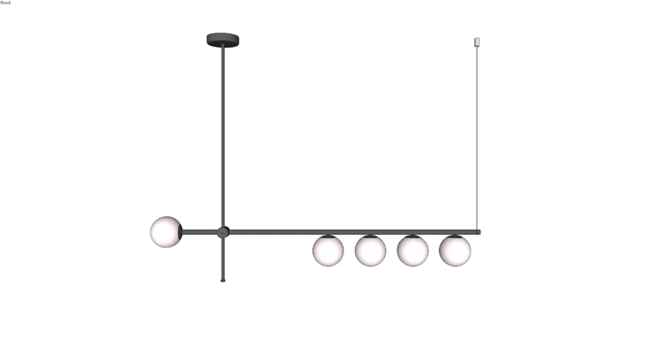 Lustre Pendente L 5 Globos Jabuticaba