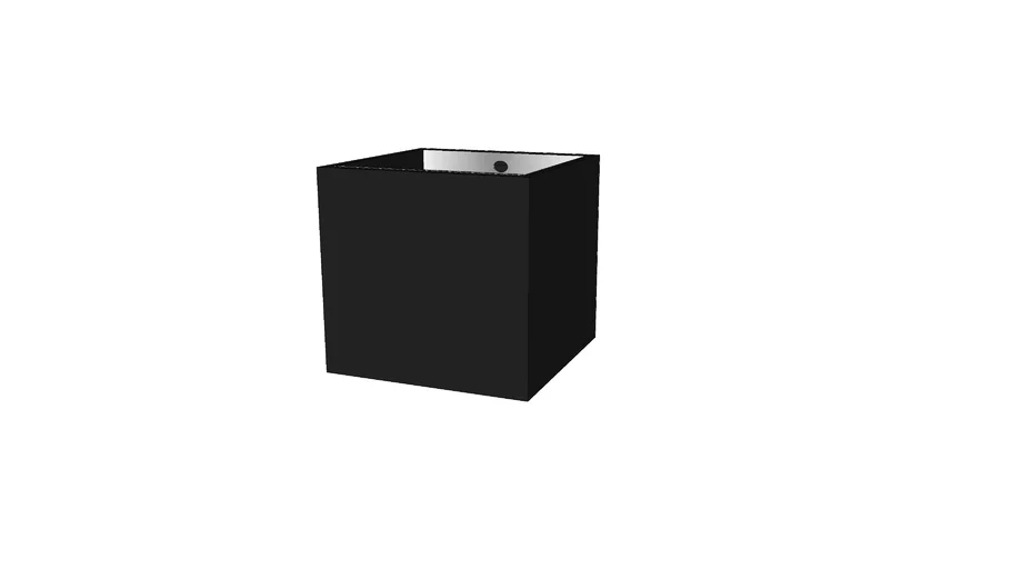 Plafon sobrepor preto, lâmpada par 30 E27 -  LEDTUBE - (17cmX17cmX1.6cm)