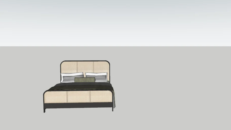 cane queen bed