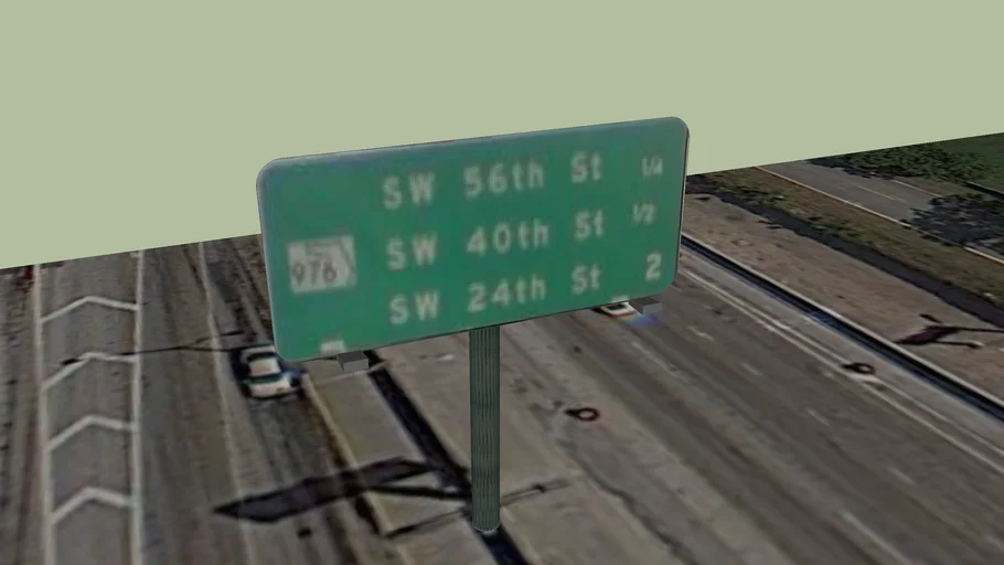 Mileage Sign #1 Up Palmetto Expressway