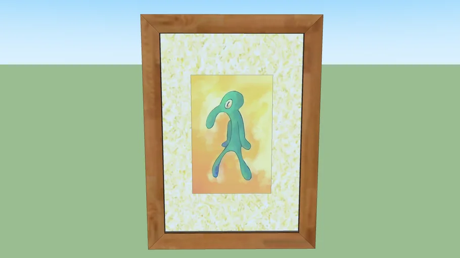 Portrait_Painting_Art_Squidward_Tentacles/ Cuadro_de_Calamardo_Tentaculos_arte
