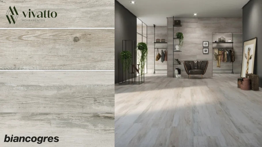 Scandinavo Bianco Satin 26x106cm - Biancogres Porcelanato
