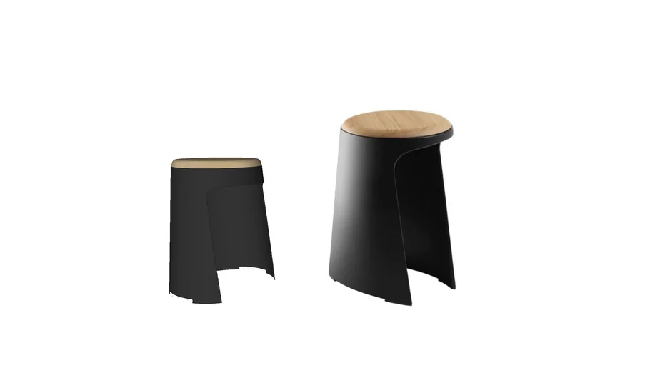 HANDY Stool Wooden Pad Model by Pooh