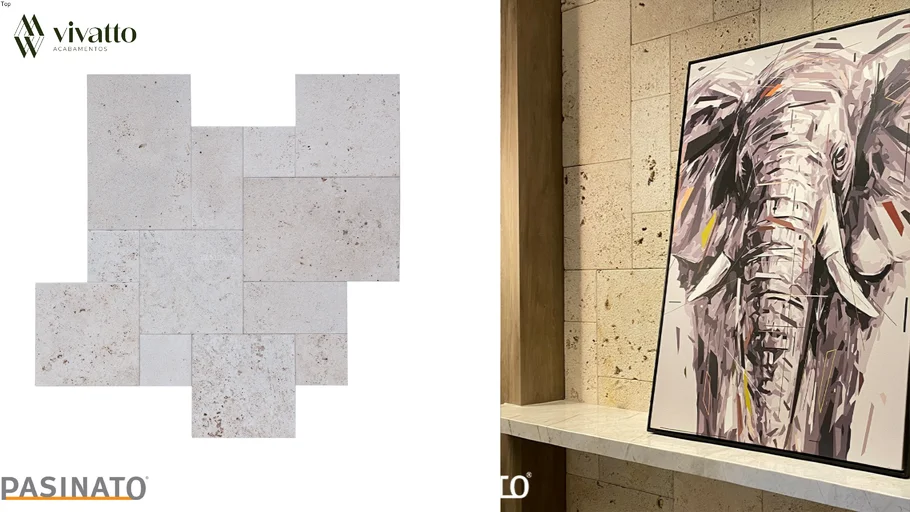 Travertino Apicoado French Pattern TS-109 - Pasinato Pedra