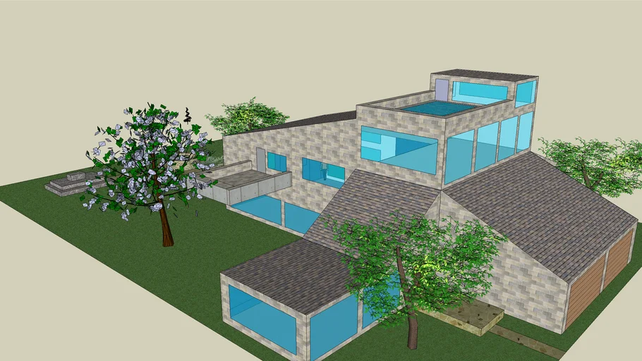 modern suburban house